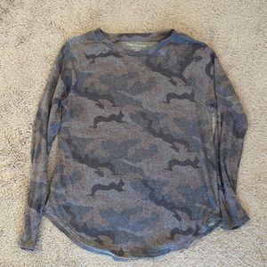American Eagle Soft & Sexy Plush Camo Long Sleeve